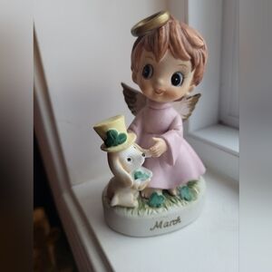 Vintage Giftcraft Bisque Ceramic March figurine St. Patricks day